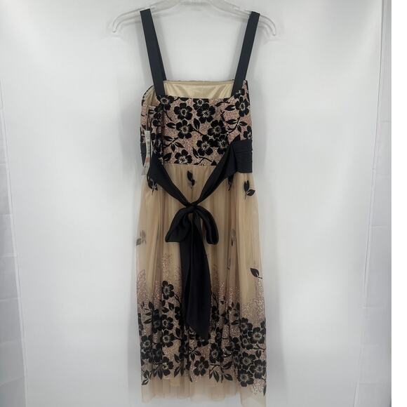 R&M Richards Y2K Velvet Mesh Dress 10 Coquette Fairy Floral Whimsigoth Glitter - Picture 6 of 11